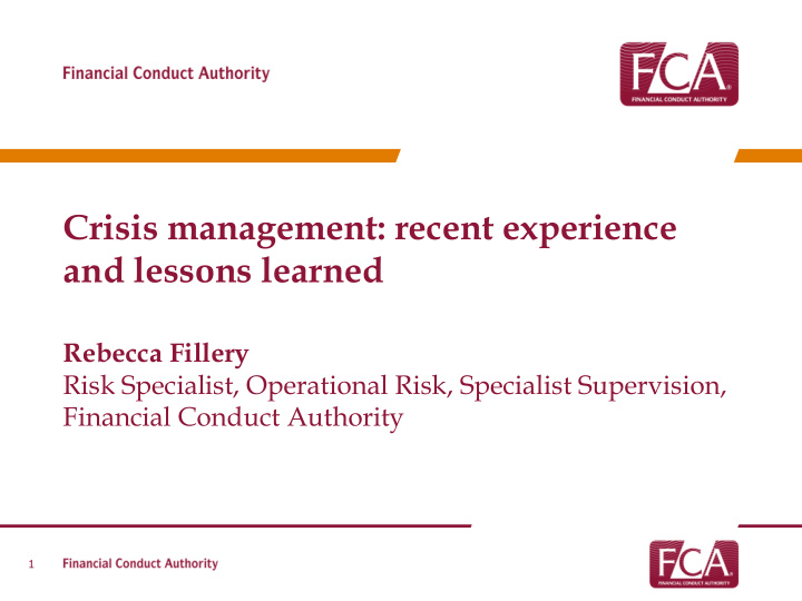 rebecca fillery risk specialist operational risk