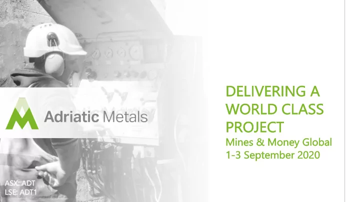 deliveri de ring ng a a wo world class ss pr proje ject ct