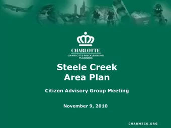 Area Plan  Citizen Advisory Group Meeting  November 9, 2010  Agenda Meeting Purpose: Review and