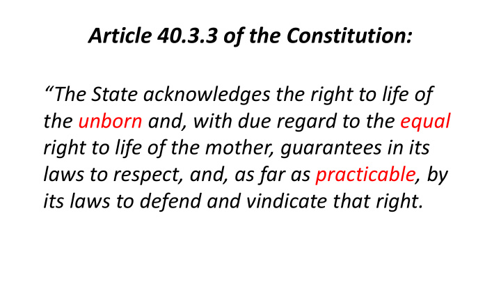 article 40 3 3 of the constitution