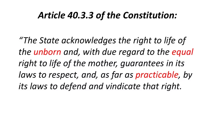 article 40 3 3 of the constitution