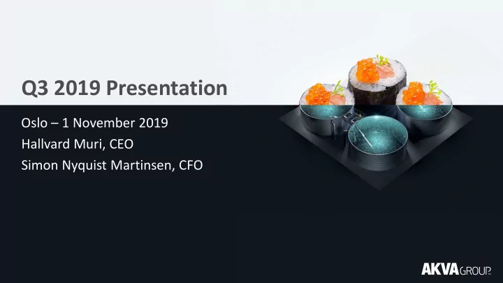 q3 2019 presentation