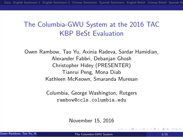 the columbia gwu system at the 2016 tac kbp best