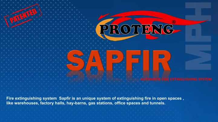 automatic fire extinguishing system fire extinguishing