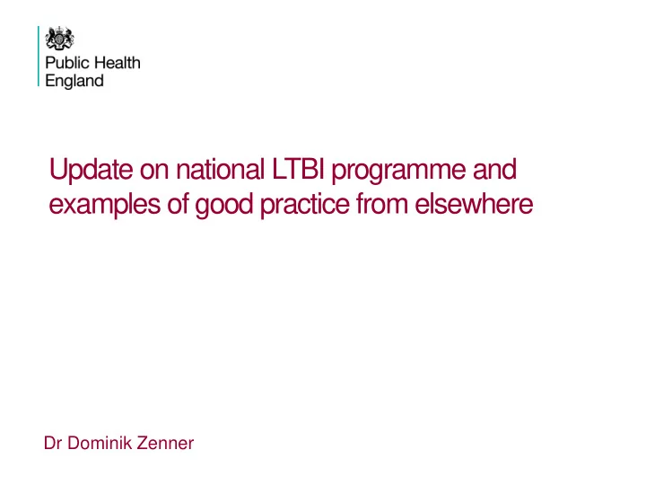 examples of good practice from elsewhere