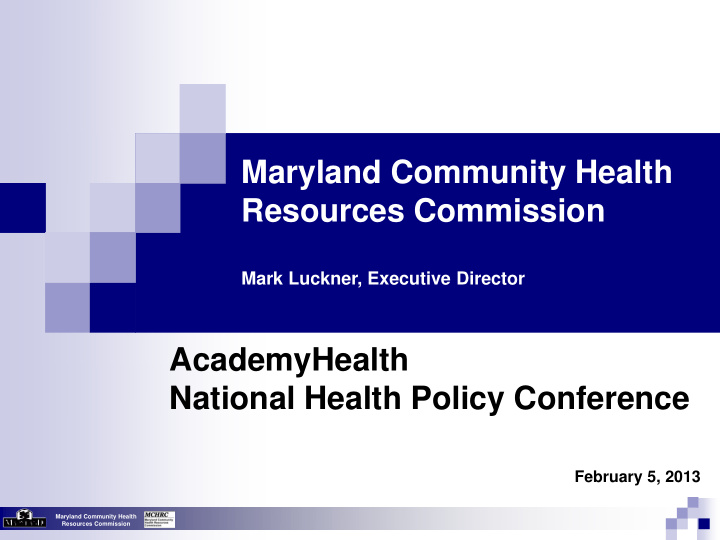 maryland community health resources commission