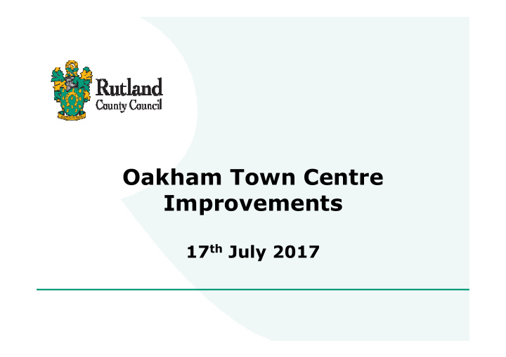 oakham town centre improvements
