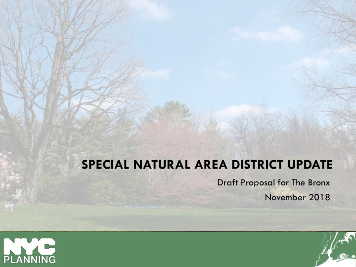 special natural area district update