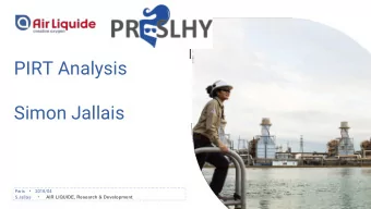 PIRT Analysis  Simon Jallais  I Paris  2018/04 Simon .Jallais  R&amp;D S.Jallais  AIR