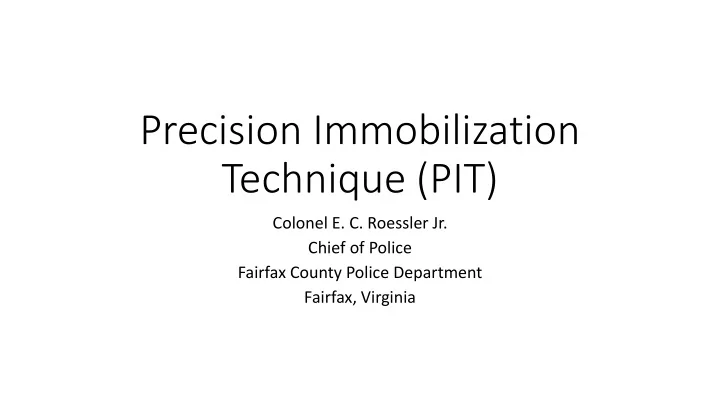 technique pit