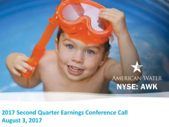 August 3, 2017  NYSE: AWK  1  Forward-Looking Statements  Ed Vallejo  Vice President Investor