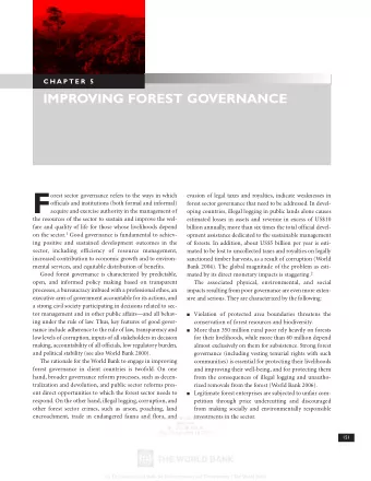 F  orest sector governance refers to the ways in which  evasion of legal taxes and royalties,