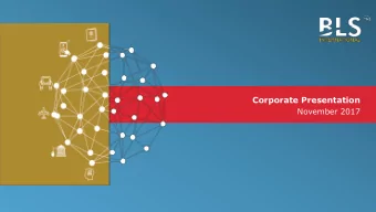 Corporate Presentation  November 2017 Investor Presentation Q1 FY2018  1  Disclaimer  This