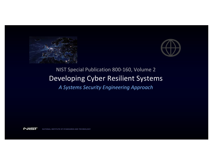 developing cyber resilient systems