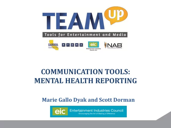 mental health reporting