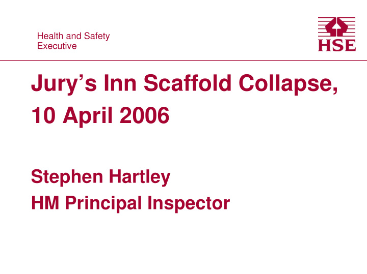 jury s inn scaffold collapse 10 april 2006