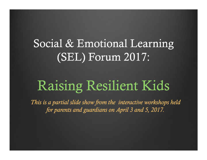 raising resilient kids raising resilient kids raising