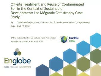 Off  Off-s  -site   e Trea  eatmen  tment an  and   Re  Reuse of   of