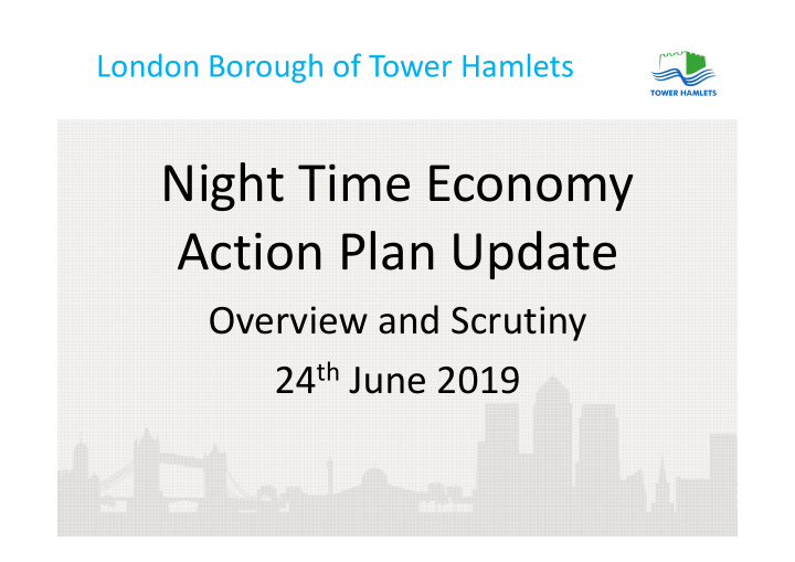 night time economy action plan update
