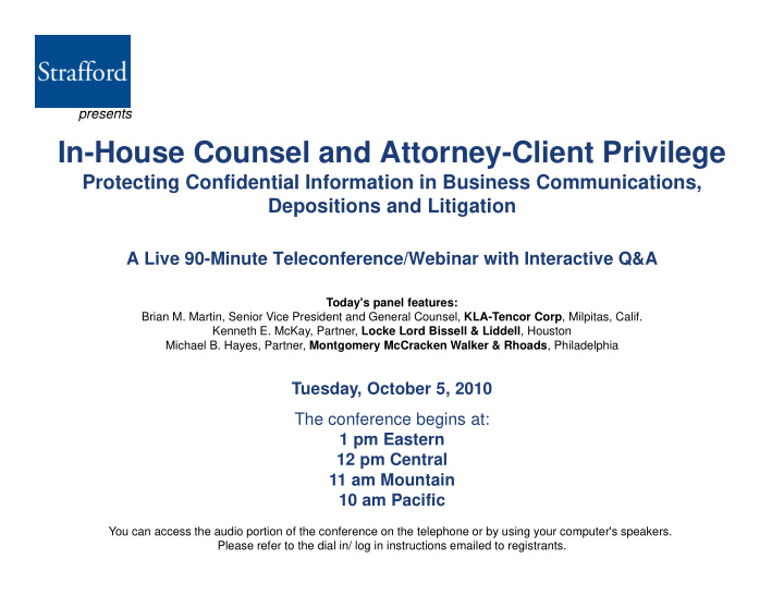 in house counsel and attorney client privilege