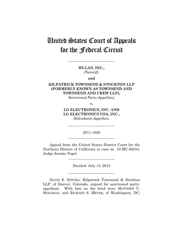 united states court of appeals for the federal circuit