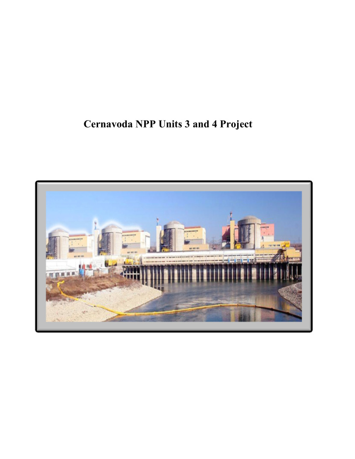 cernavoda npp units 3 and 4 project