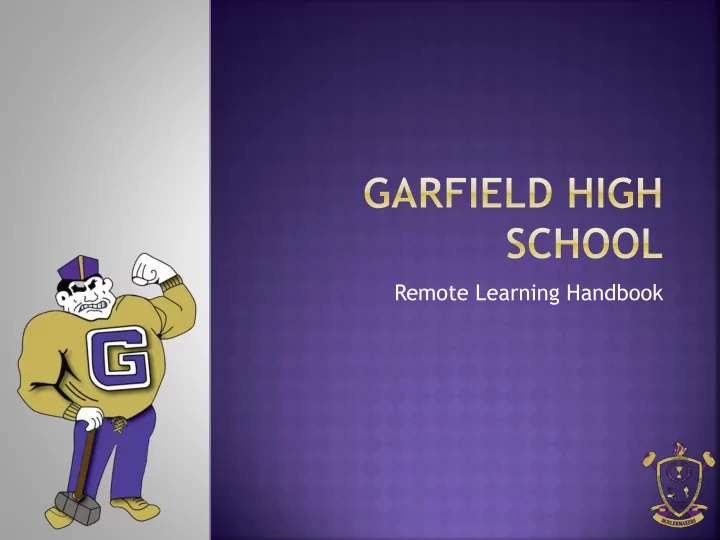 remote learning handbook daily schedule 7 30 8 30