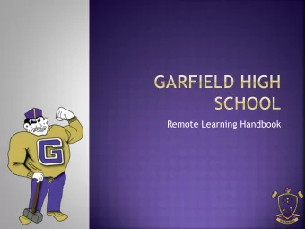 Remote Learning Handbook  Daily Schedule  7:30-8:30  &quot;Homeroom&quot; Students log-in for their