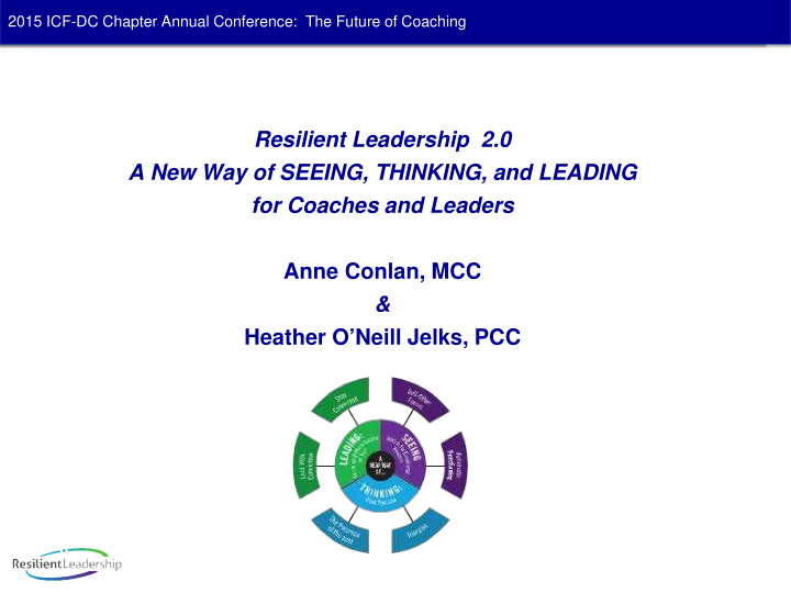 resilient leadership 2 0 a new way of seeing thinking and