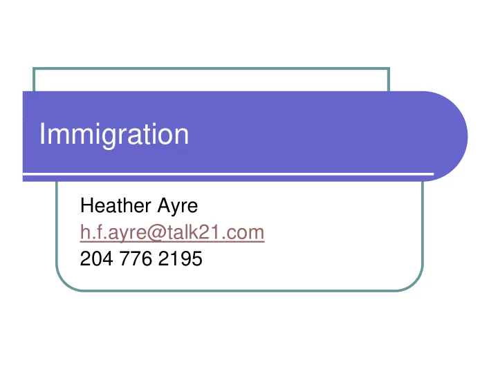 immigration