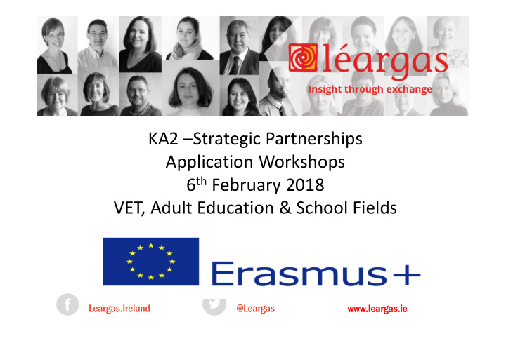 ka2 strategic partnerships application workshops 6 th