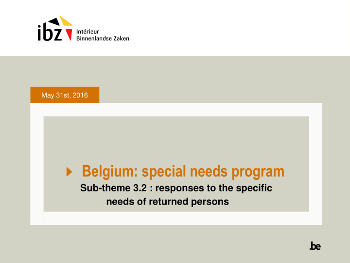 belgium special needs program