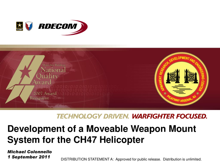 development of a moveable weapon mount system for the