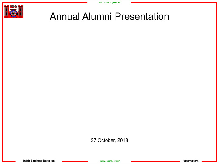 annual alumni presentation