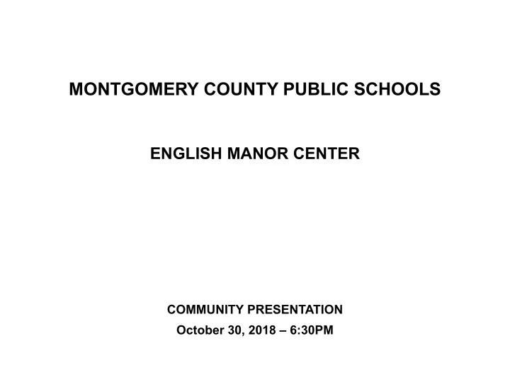 montgomery county public schools
