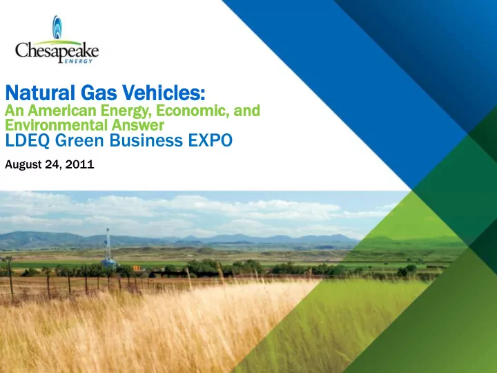 nat atural ural ga gas s vehic icles les