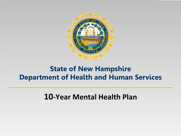 current efforts to address mental health
