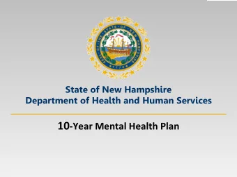 Current Efforts to Address Mental Health  2    Transformation Waiver    Medicaid Benefit for