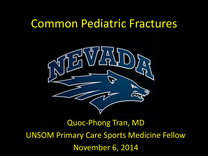 common pediatric fractures