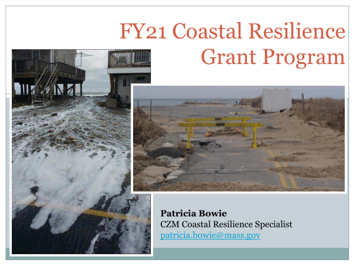 fy21 coastal resilience grant program
