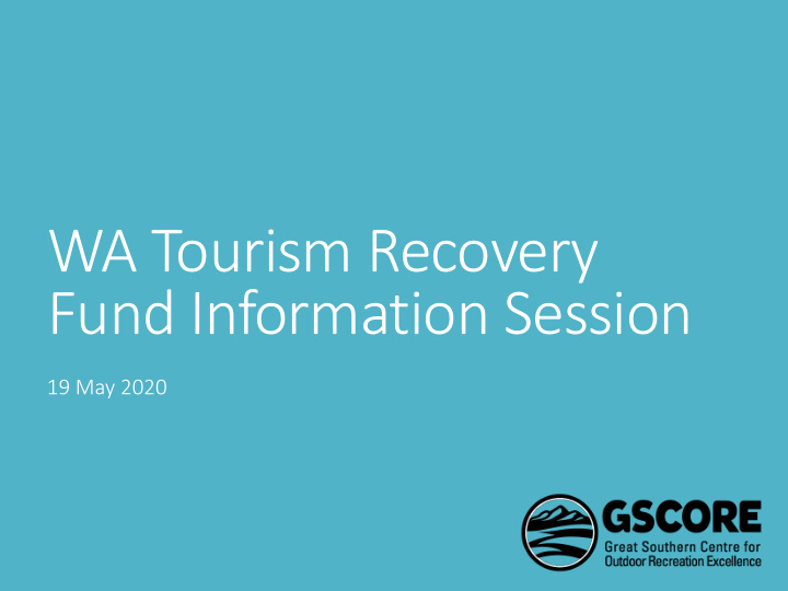 wa tourism recovery