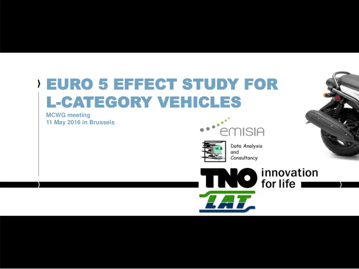 eur euro 5 o 5 effe effect ct st stud udy for y for l ca