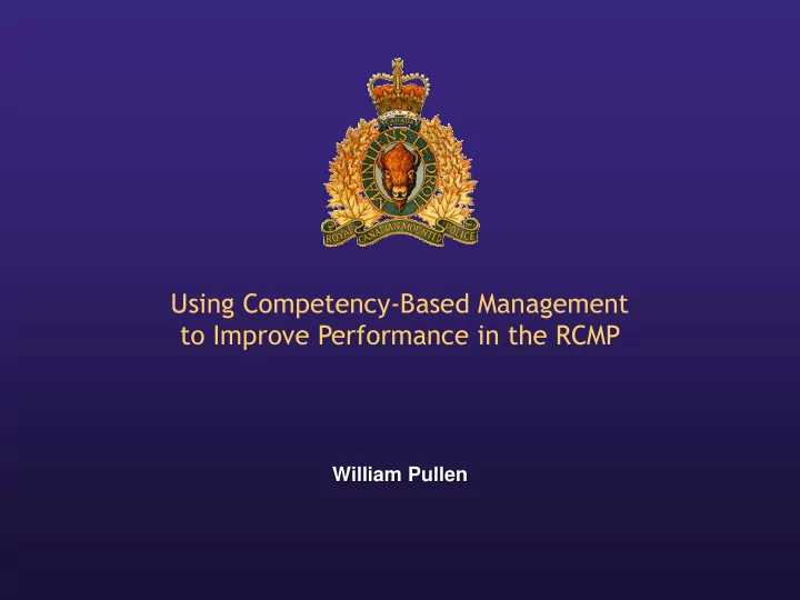 using competency based management