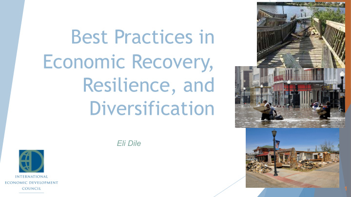 best practices in economic recovery resilience and