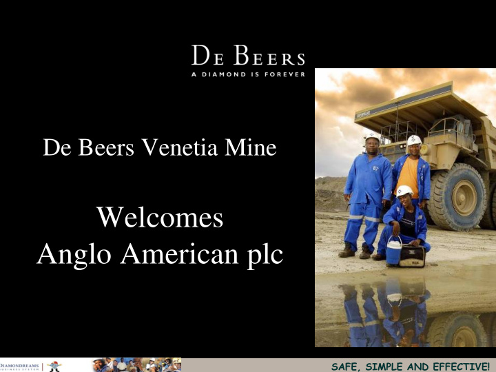 welcomes anglo american plc