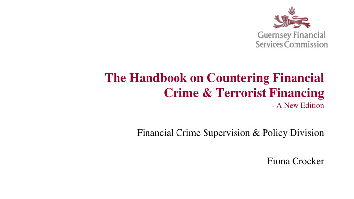 the handbook on countering financial crime terrorist
