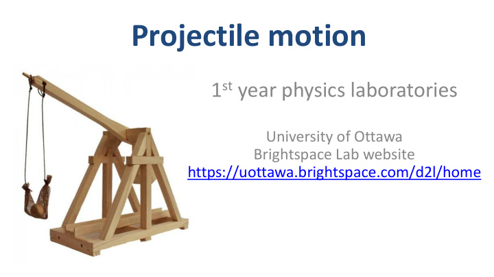 projectile motion