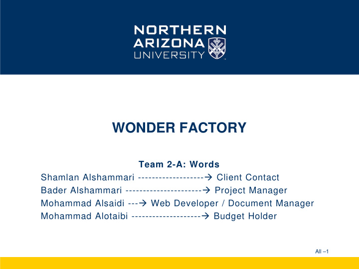 wonder factory