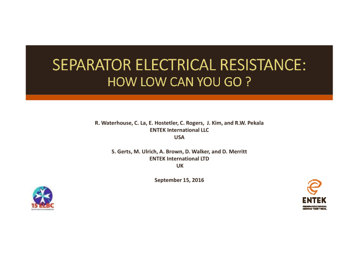 separator electrical resistance separator electrical