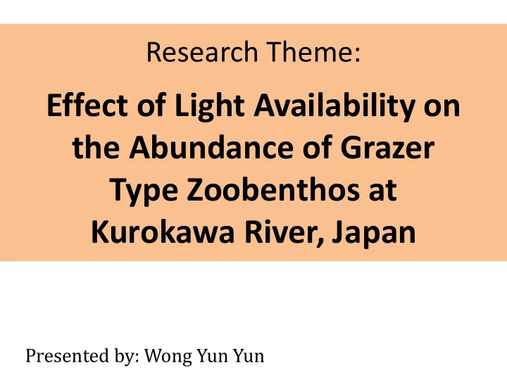 the abundance of grazer